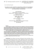 The Impact of New European Union Regulations on the Forensic Investigation of Money Laundering Offenses as a Component of International Cooperation